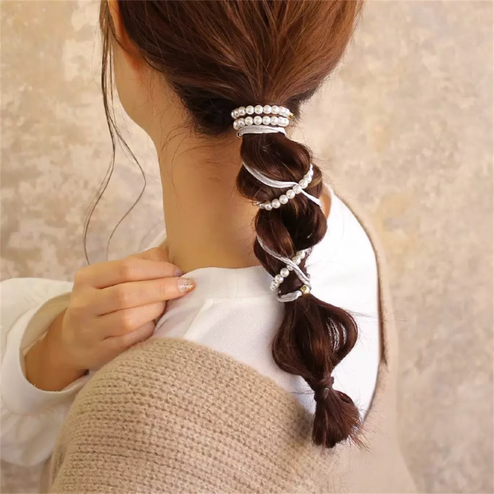 Instyle365 可愛い パール ヘアロープ 髪飾り