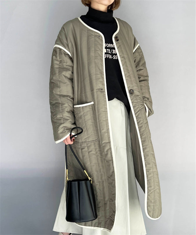 Instyle365 楽な着用感 3色 ポケット付き ロング丈 中綿コート