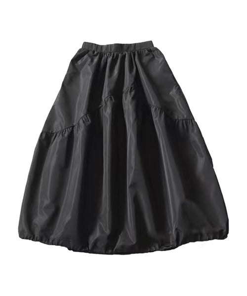 Instyle365 女の子力アープ 2色 無地 Aライン パッチワーク カジュアル スカート
