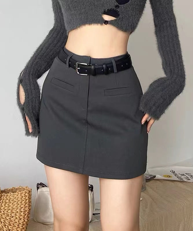 Instyle365韓国風 全3色 ハイウエスト Aライン スカート