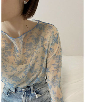 Instyle365 花柄 薄手 Tシャツ トップス