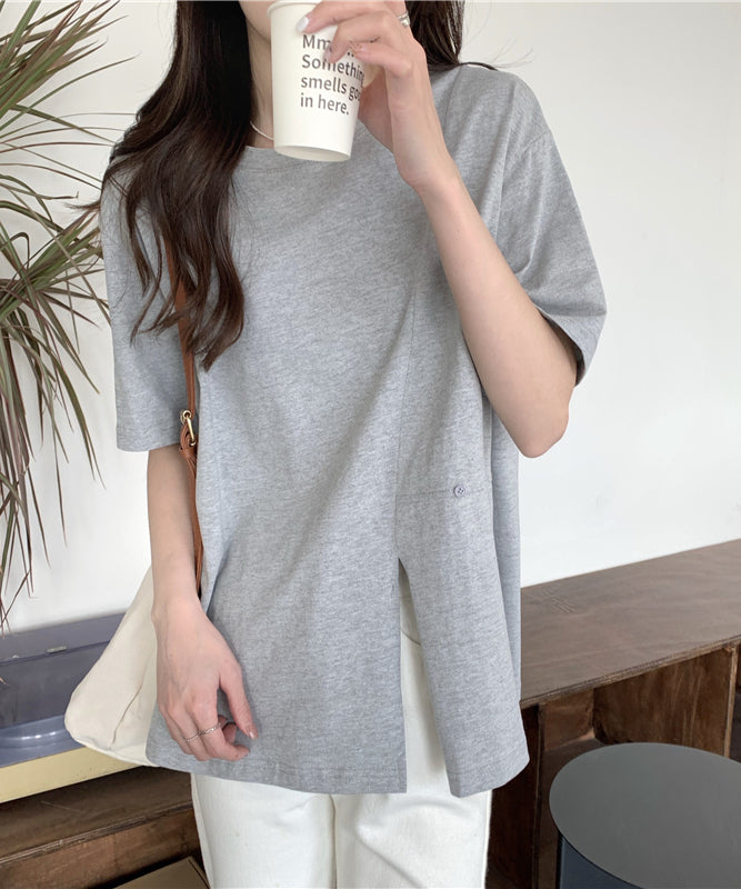 Instyle365無地2023新作韓国ファッション半袖カジュアルTシャツ
