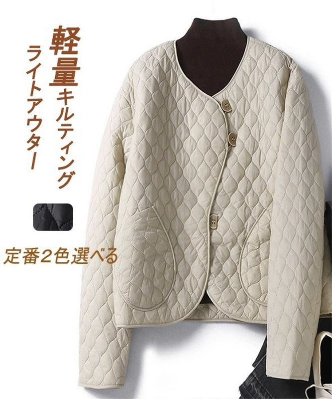 Instyle365 エレガント イレギュラー 2色 無地 秋冬用 長袖 合わせやすい 中綿コート