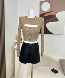 Instyle365 2色 愛透かしプルオーバーニット・セーター